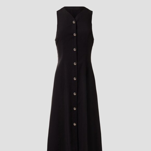 Proenza Rumbled Button Front Midi Dress Size 6 - Picture 4 of 12